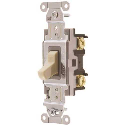 HUBBELL WIRING CS120I 20 Amp Single-Pole Hubbell Commercial Specification Grade Toggle Switch, Ivory