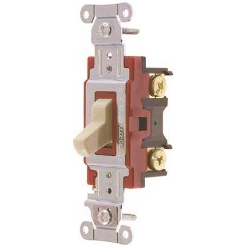 HUBBELL WIRING 1223I Pro Series 20 Amp 3-Way Hubbell Toggle Switch, Ivory