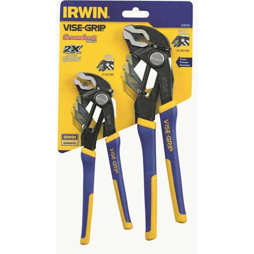 Irwin 2078709 Vise Grip Groove Lock Plier Set - Pair Blue/Yellow