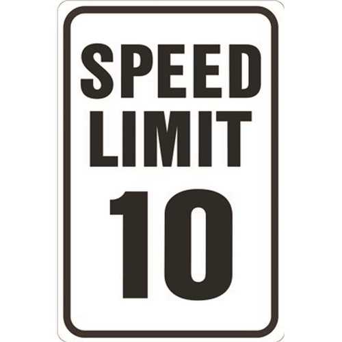 12 in. x 18 in. Speed Limit 10 MPH Heavy-Duty Reflective Sign