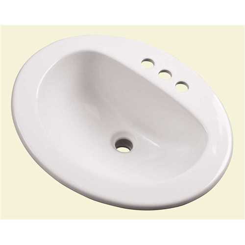 Gerber G0012834CH Maxwell 19.25 in. Self-Rimming Sink Basin in White