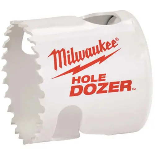 Hole Saw, 2-1/8 in Dia, 1-5/8 in D Cutting, 5/8-18 Arbor, Bi-Metal Cutting Edge White