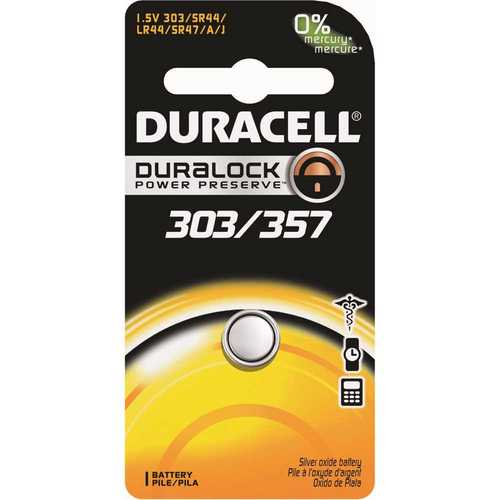 DURACELL 004133313009-XCP6 303/357 Silver Oxide Button Battery - pack of 6
