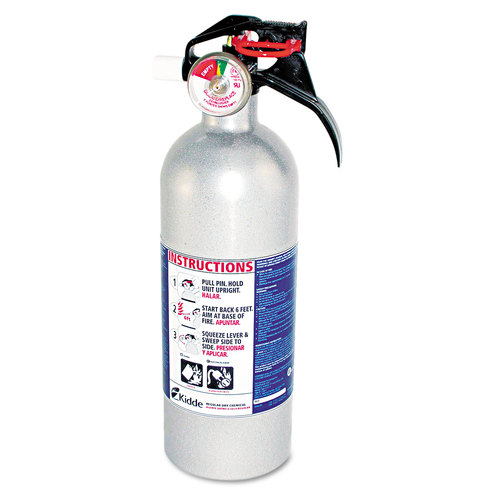 FX511 Automobile Fire Extinguisher, 5 B:C, 100psi, 14.5h x 3.25 dia, 2lb
