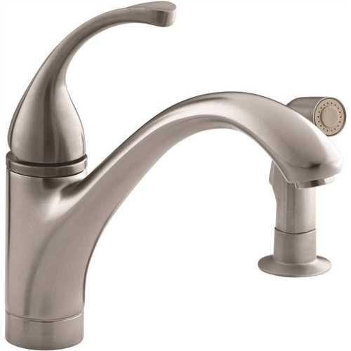 Forte Single-Handle Standard Kitchen Faucet with Side Sprayer in Vibrant Stainless