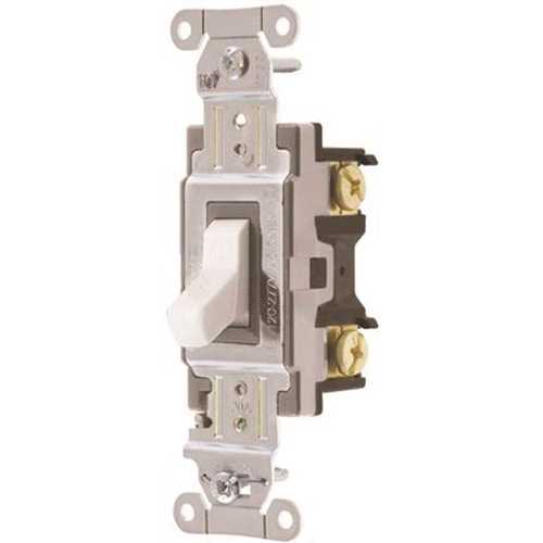 HUBBELL WIRING CS120W 20 Amp Single-Pole Hubbell Commercial Specification Grade Toggle Switch, White