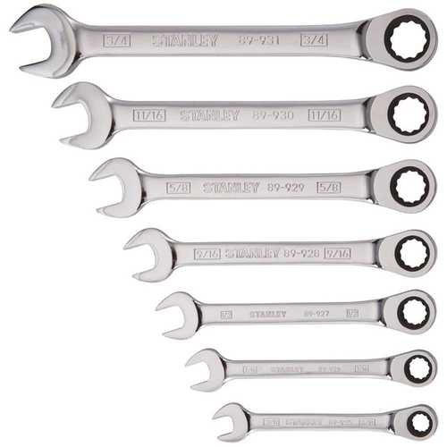 Stanley 94-542W SAE Ratcheting Wrench Set