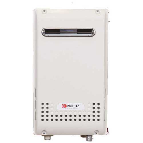 Noritz NR981-OD-NG Outdoor Non-Condensing (Outdoor Vent) 9.8 GPM 199,900 BTU Residential Natural Gas, Gas Tankless Water Heater Beige/Bisque