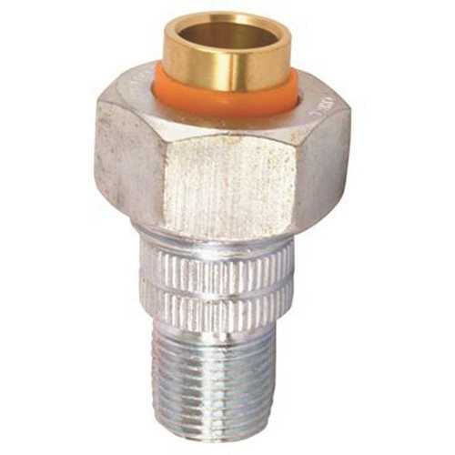 1/2 in. MIP x 1/2 in. Sweat Lead Free Dielectric Union Bronze/Copper Metallic