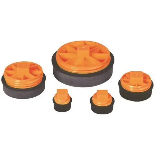 1-1/2 in. Plastic T-Cone Combination Cleanout Plug Black