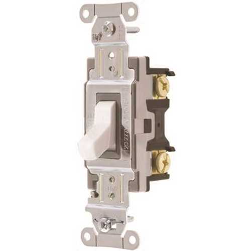 HUBBELL WIRING CS115W 15 Amp Single-Pole Hubbell Commercial Specification Grade Toggle Switch, White