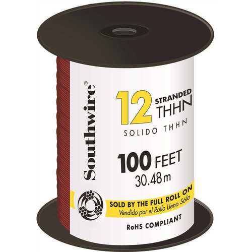 100 ft. 12 Red Stranded CU THHN Wire