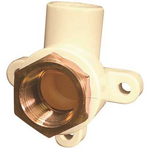 NCIP Inc. 57072Z 1/2 in. Lead Free CPVC/Brass Transition Drop Ear 90-Degree Elbow Cream