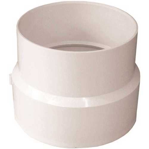 Genova Products 41544 4 in. x 4 in. PVC Sewer Adapter Coupling white
