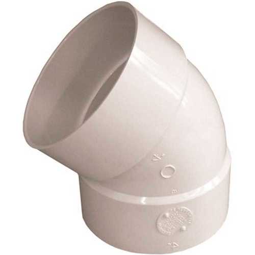 4 in. PVC Sewer and Drain 45-Degree Elbow