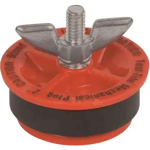 Test-Tite 83594 4 in. Plastic Twist-Tite Mechanical Wingnut Test Plug Black