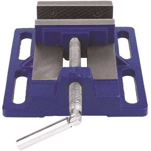 Workshop Vise, 4-1/4 in Jaw Opening, 4 in W Jaw, 2.2 in D Throat, Steel Blue