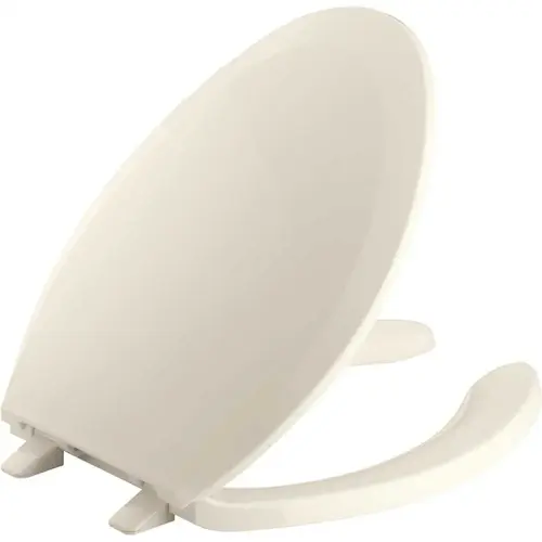 Lustra Elongated Open-Front Toilet Seat in Biscuit