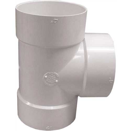 4 in. PVC Sewer Bull Nose Tee