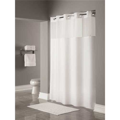 Hookless HBH49MYS01X Mystery 71 in. x 77 in. White Shower Curtain - pack of 12