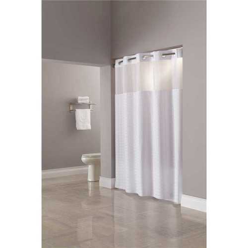 Madison 71 in. x 74 in. White Shower Curtain - pack of 12