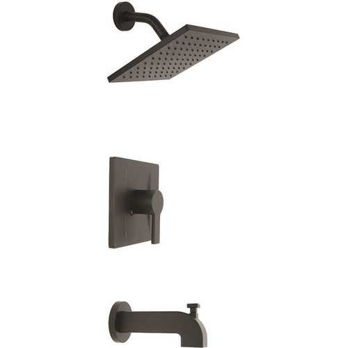 Beck Single-Handle 1-Spray Tub and Shower Faucet in Matte Black