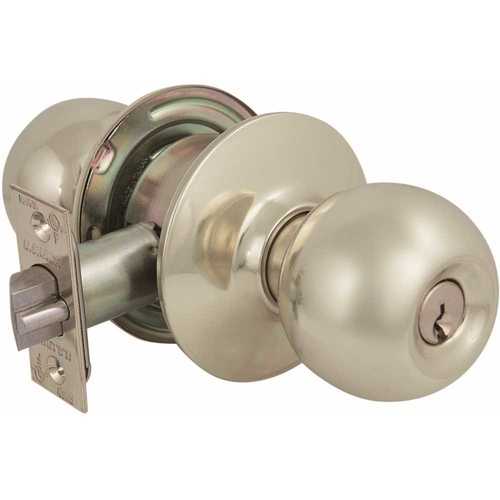 2010 GR2 Entrance Ball Door Knob US3 SC1 2-3/8 in. Backset Bright Brass