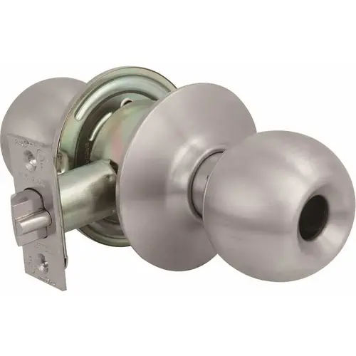 2010 GR2 Entrance Ball Door Knob US32D Less Cylinder 2-3/8 in. Backset Brushed Stainless