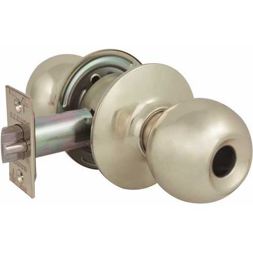 2010 GR2 Entrance 2-3/4 in. Backset US3 Ball Door Knob Less Cylinder Bright Brass