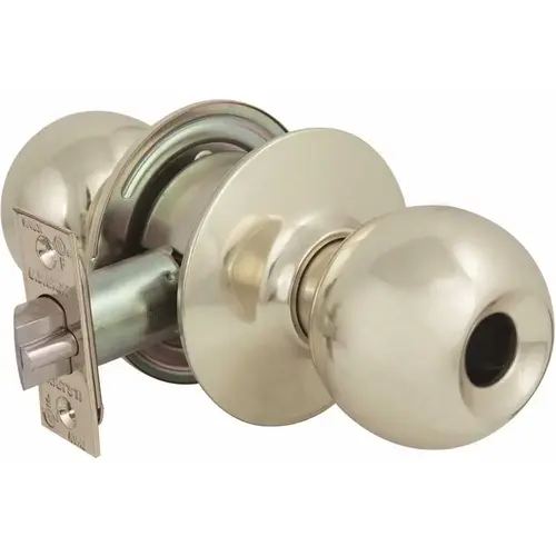 2010 GR2 Classroom 2-3/8 in. Ball Knob US3 Less Cylinder Backset Bright Brass