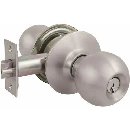 2010 GR2 Entrance 2-3/4 in. Backset US32D Ball Door Knob SC1 Brushed Stainless