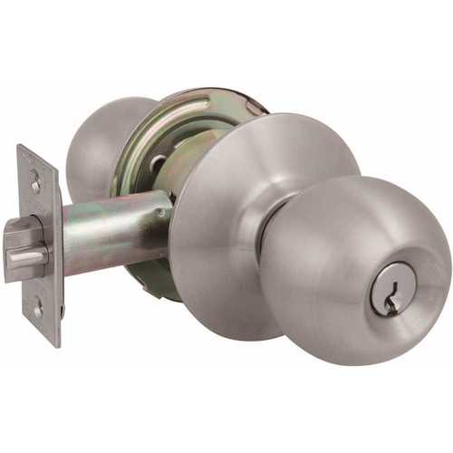 2010 GR2 Storeroom 2-3/4 in. Backset US32D Ball Knob SC1 Brushed Stainless