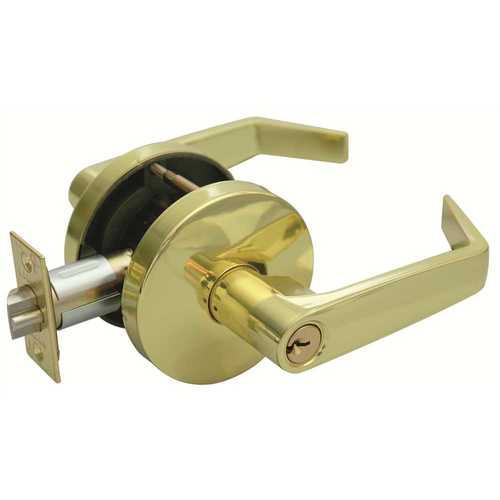 2050C GR2 2-3/4 in. Entrance Door Lever US3 SC1 Backset Clutched Bright Brass