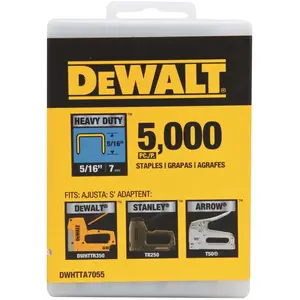 DEWALT DWHTTA7055 5/16 in. Heavy-Duty Staple Chrome - pack of 5000