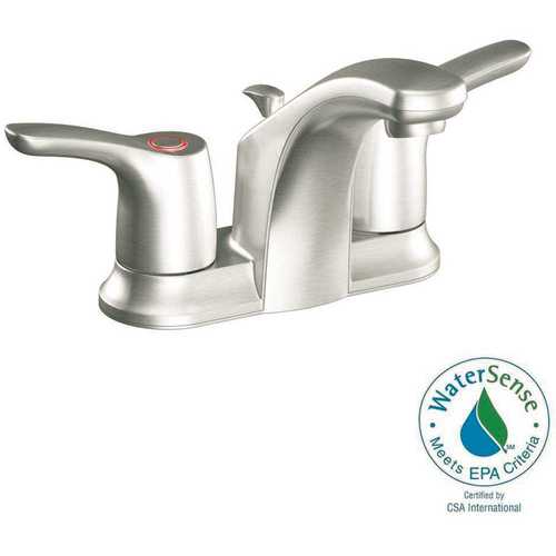 Cleveland Faucet Group CA42211BN Baystone 4 in. Centerset 2-Handle Bathroom Faucet with Waste Assembly in Brushed Nickel