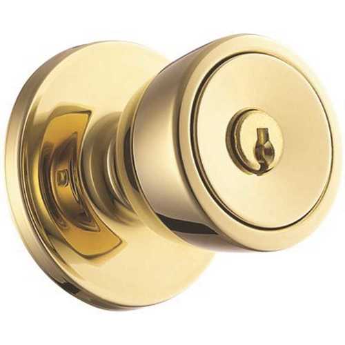 Weiser Lock GAC531 B3 WS B 6LR1 Beverly Polished Brass Keyed Entry Door Knob