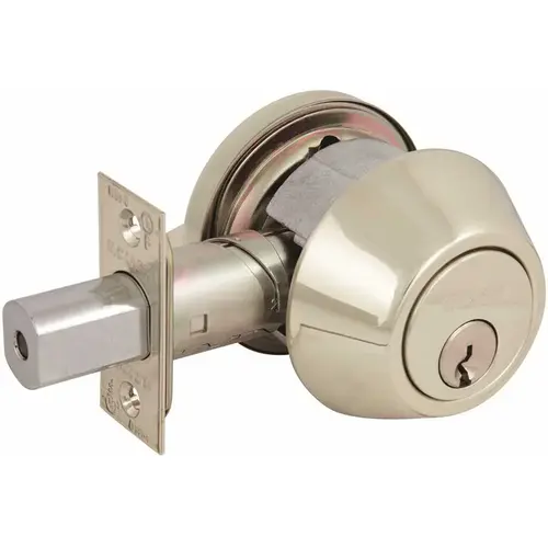 1600 GR2 US3 Single Cylinder Deadbolt SC1 Adjustable Backset Bright Brass