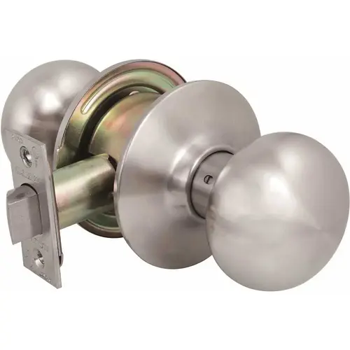 2010 GR2 Passage Hall/Closet Plymouth Door Knob US32D 2-3/8 in. Backset Brushed Stainless