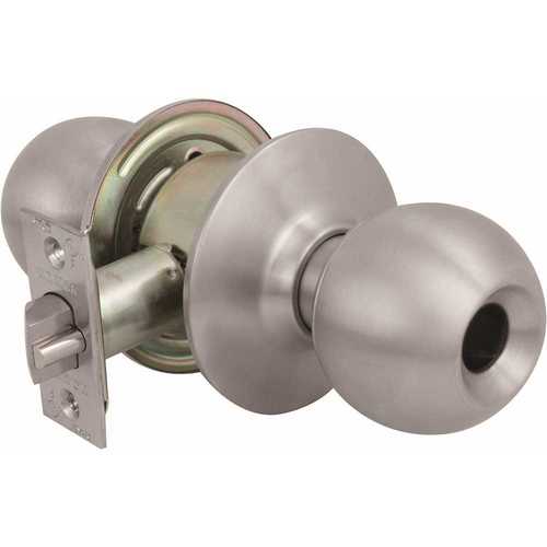 2010 GR2 Classroom 2-3/8 in. Backset Ball Knob US32D Less Cylinder Brushed Stainless