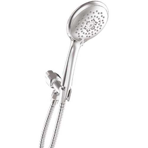 HealthGuard 5-Spray 4.5 in. 1.5 GPM with Removable Faceplate Handheld Shower Head in Chrome