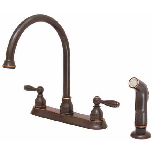 Premier 3585653 Muir 2-Handle High Arc Kitchen Faucet with Sprayer in Oil Rub Bronze