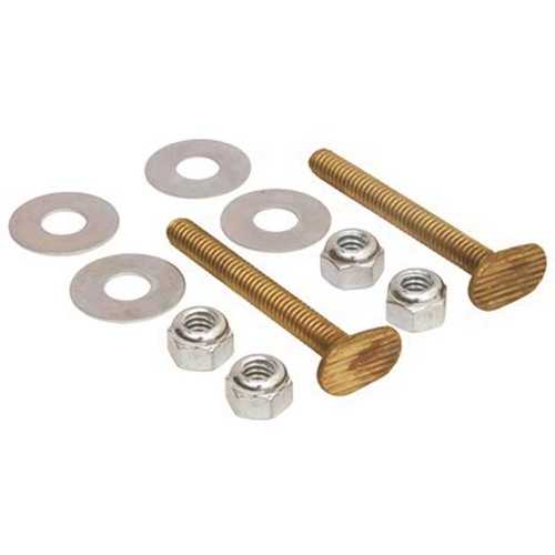 Proplus 10142 5/16 in. x 2-1/4 in. Brass Snap-Off Toilet Flange Bolts Bronze