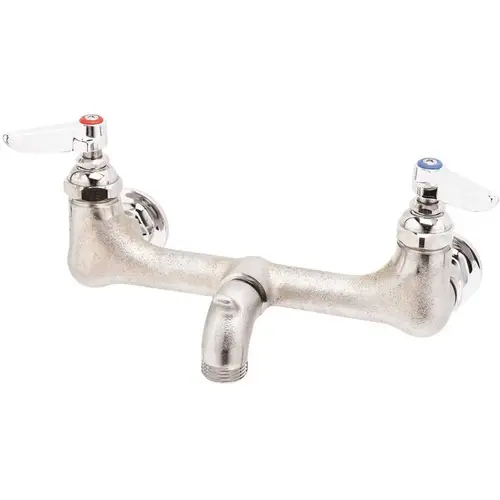 Wall Mounted Service Sink Faucet with 8 in. Centers Rough Chrome