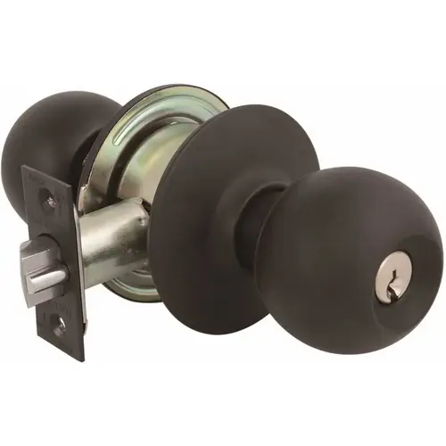 2010 GR2 Storeroom Ball Knob US10B SC1 2-3/8 in. Backset Oil-Rubbed Bronze