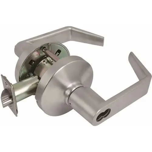 3000 GR1 2-3/4 in. Backset US26D Entrance Door Lever SFIC Prep(Core Sold Separately) Clutched Satin Chrome