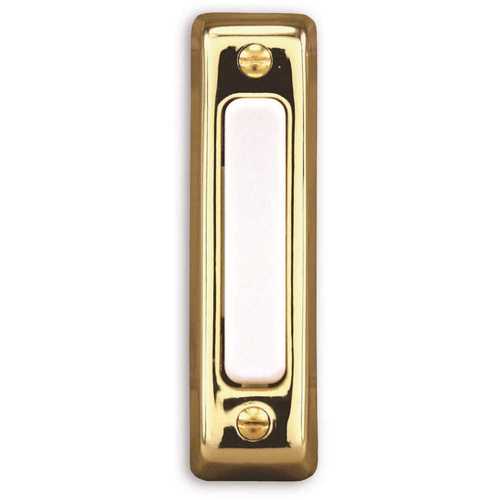 Hampton Bay HB-711-02 Wired Door Bell Push Button, Polished Brass