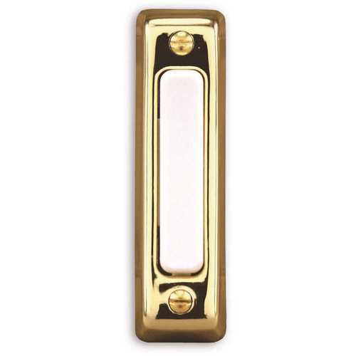 Wired Door Bell Push Button, Polished Brass