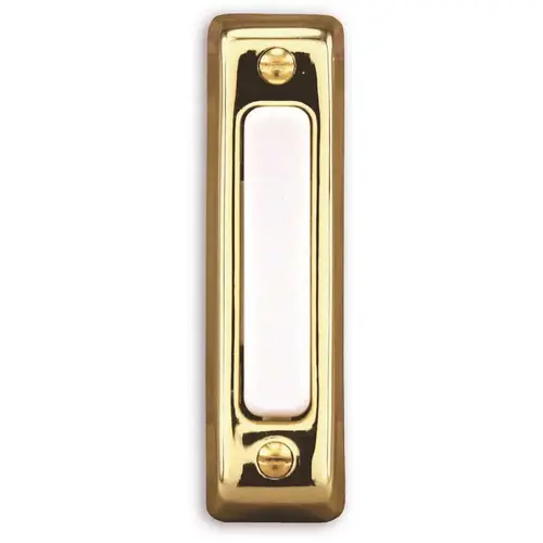 Hampton Bay HB-711-03 Wired Door Bell Push Button, Polished Brass