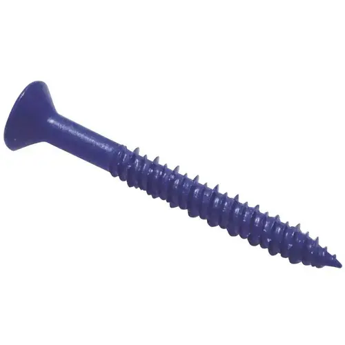 Wej-It FCS3621 3/16 in. x 2-1/4 in. Flat-Head Concrete Screws Blue - pack of 100