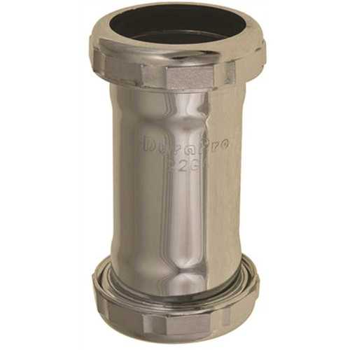 Brass Coupling 1-1/2 in. Chrome Plated Slip Joint